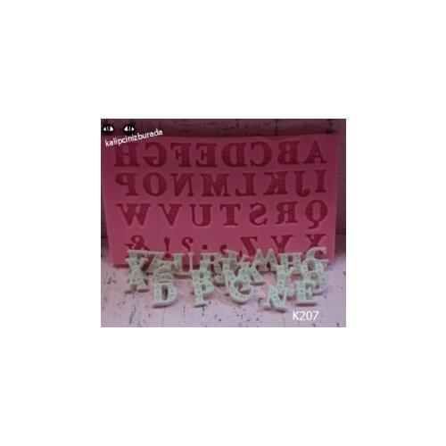 Desenli harf silikon kalıp