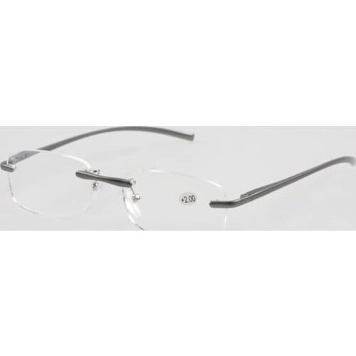 Reading Glasses Mens Frameless HD Lens Metal Frame Womans Telescope 1.0To4.0 R230