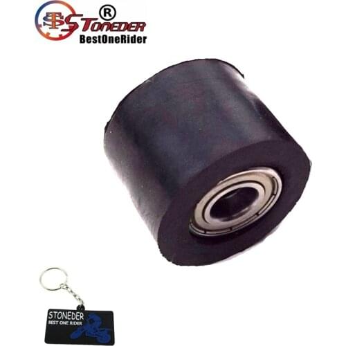 STONEDER Black Rubber 8mm Chain Roller Tensioner Pulley Guide For Pit Trail Motor Dirt Bike Motocross Motorcycle ATV Quad