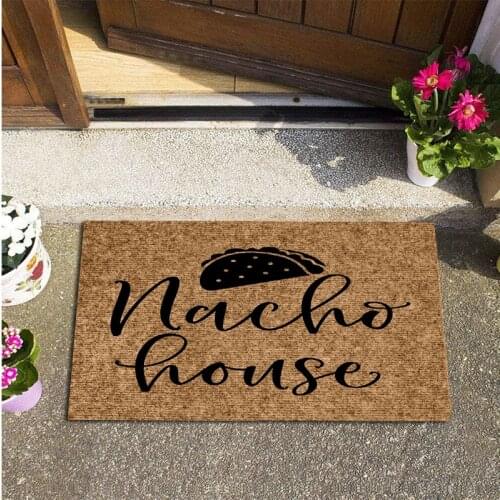 Welcome Doormat Entrance Hallway Rectangle Printed Non-Slip Floor Rugs Indoor Outdoor Mats Water Absorpt Bedroom Kitchen Carpets