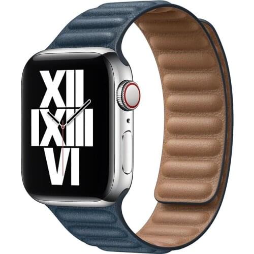 Strap For apple watch band Leather link loop 44mm 40mm iWatch series 6 SE 5 4 3 2 1 watchbands bracelet 42mm 38mm Wristbands