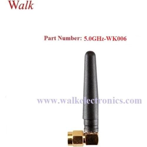 SMA male right angle 5.0GHz-5.8GHz WiFi rubber Antenna small size 5.0-5.8GHz rubber stubby antenna