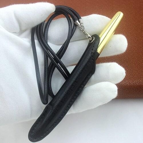 Luxury Portable Mini wood Fountain Pen, Travel Ink Pen Iridium 0.5/1.0 Nib Fashion Writing Gift Set Leather pencil bag