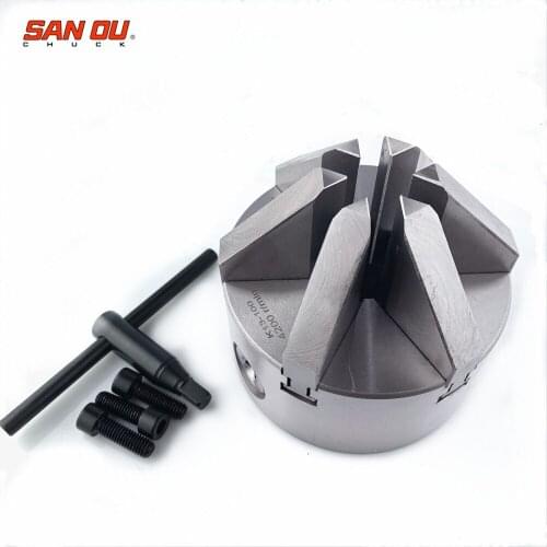 SAN OU 6 Jaw Lathe Chuck 100mm Self-Centering Chuck K13-100 lathe accessories 4'' with Hardened Steel