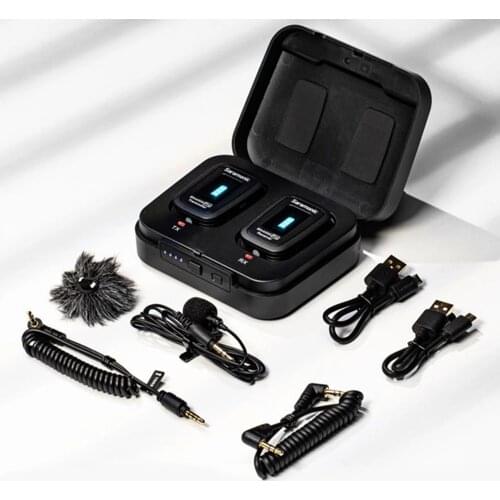 Saramonic Blink500 Pro B1-B2 2.4 GHz Dual-Channel Wireless Microphone with Lavalier Microphone Interview Mic for Phone DSLR