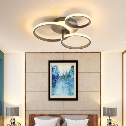 Gray/White/Brown/Black led chandelier for Bedroom study room lights Creative modern chandelier lampara techo chandelier lighting