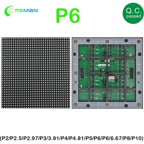 Dot matrix p6 led display module outdoor rgb panel matrix / 32X32 outdoor p6 led panel led module