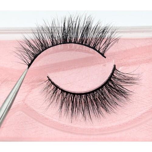 Visofree natural 100% handmade False eyelashes strip mink eyelashes cruelty free reusable lashes thick long 3D Mink Lashes M61