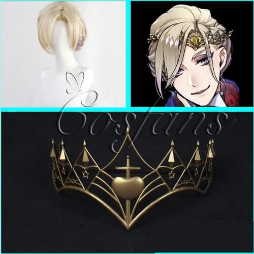 Twisted Wonderland Vil Schoenheit Cosplay Crown Headwear Vil Schoenheit Wig Braided Cosplay Hair Braids Snow White Queen Women