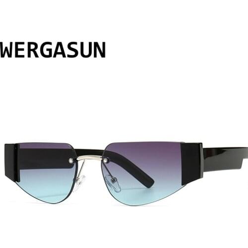 WERGASUN Rectangle Sunglasses Women Fashion Luxury Brand Designer Small Lens Personality Sun Glasses Shades UV400