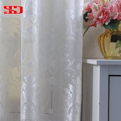 European Luxury Yarn Curtains Tulle For The Living Room Bedroom Ready Made Curtain For The Window Treatments Single Panel