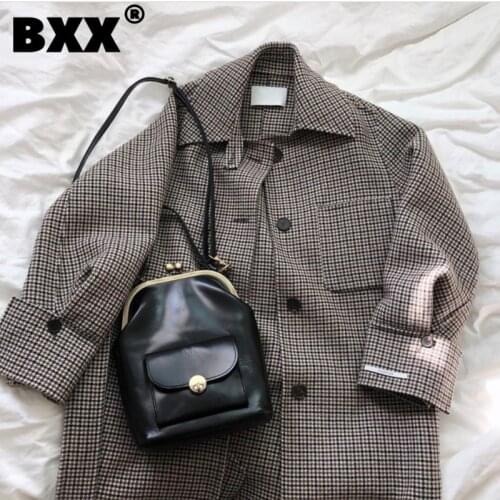 [BXX] New Vintage Pu Leather Shell Women Shoulder Bag Luxury Brand Womens Messenger Bag Famous Designer Crossbody Bags HF914