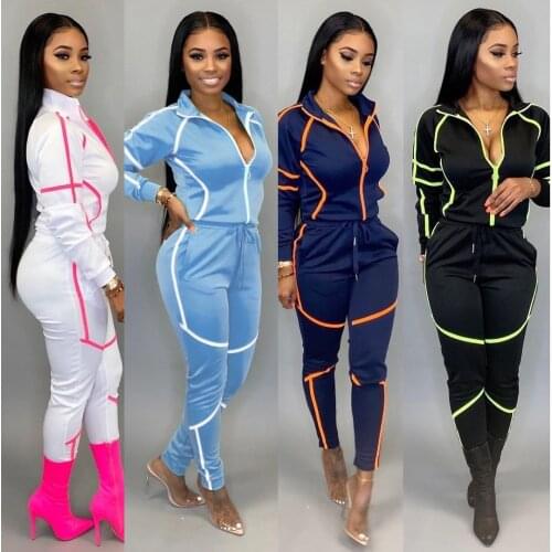 ANJAMANOR 2 Piece Set Tracksuit Hoodies Pants Womens Clothing 2020 Fall Winter Fashion Matching Sets Womans Sweat Suits D45DI60
