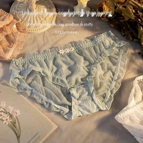 Womens Underwear Sexy Lace Panties Fashion Transparent Flower Briefs Low Waist Seamless Comfort Underpants Femlae Sexy Lingerie