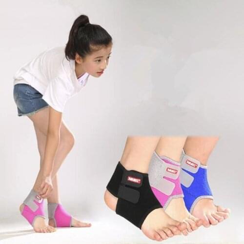 1 Pair Chidren Kids Ankle Support Breathable Ankle Brace Protector Basketball Football Running 4 Seasons Breathable