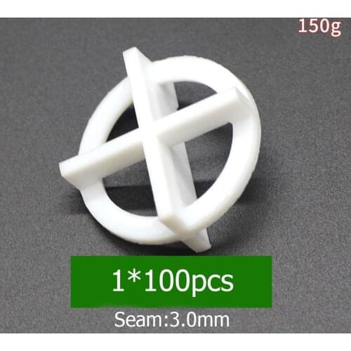 100pcs Cross Tile Leveling Plastic Tiles Slit Locator Floor Laying Tile Alignment Leveling System Base Cap Spacer 1.5/2.0/3.0mm