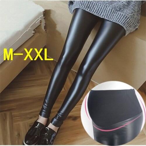 2016 Spring Maternity Pants for Pregnant Women PU Leather Pants Maternity Leggings Clothing Pregnant Women Gestantes Pregnancy