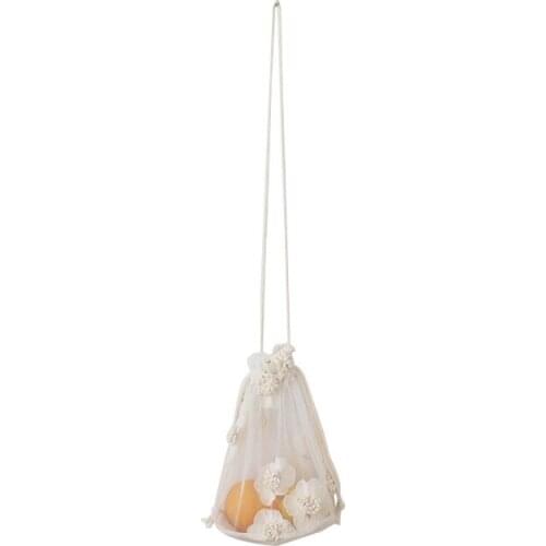 2020 New Preppy Style Bucket Bag Three-dimensional Flower Embroidery Shoulder Bag Womens Luxury Handbag Bolsa Feminina