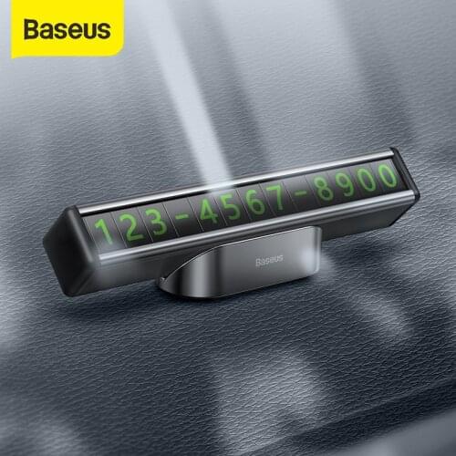 Baseus Car Temporary Parking Card Phone Number in the Car Parking Plate Telephone Number Holder Parking License Plate for Cars