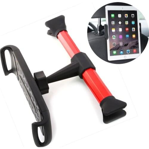 Marsgine MSCH02 Alloy Car Back Seat Phone Tablet Holder Adjustable 4-11 inch Stand Mount Bracket Universal for iPhone iPad