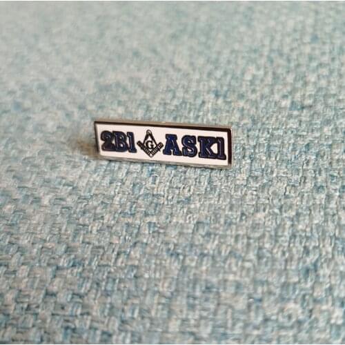 1" 2B1 ASK1 lapel pin masonic badge emblem