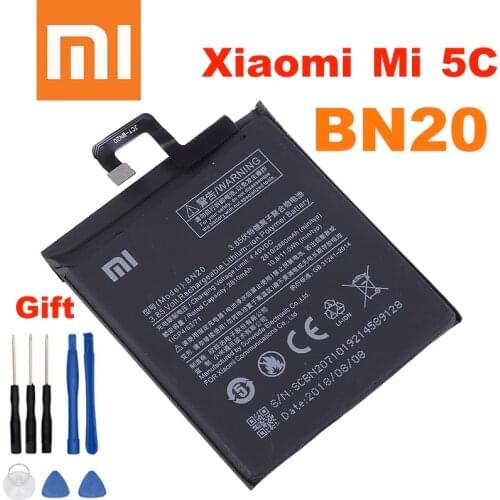 BN20 2860mAh Xiao mi Original Battery For Xiaomi Mi 5C M5C Mi5C BN20 High Quality Phone Replacement Batteries +Tools