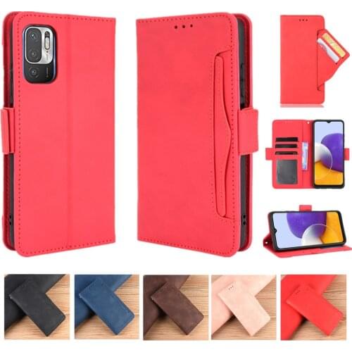 Phone Case for Xiaomi Redmi K40 9A 9C 10X Note 9 10 Pro 10S 8T Coque Flip Wallet Leather Cover Multi Card Slot Full Protection