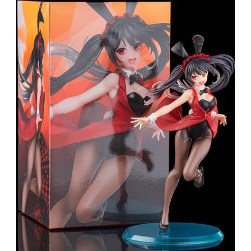Anime DATE A LIVE Tokisaki Kurumi Action Figure Lovely Bunny Girl Tokisaki Kurumi Figure Sexy Girls PVC Model Doll Chlidren Gift