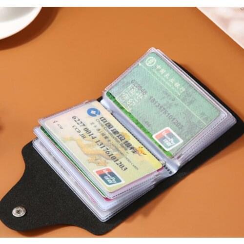 BISI GORO Card Wallet 12 bit 24 bit Credit Card Holder for Men and Women Casual Solid PU Leather Creative Slim Custom Logo Case