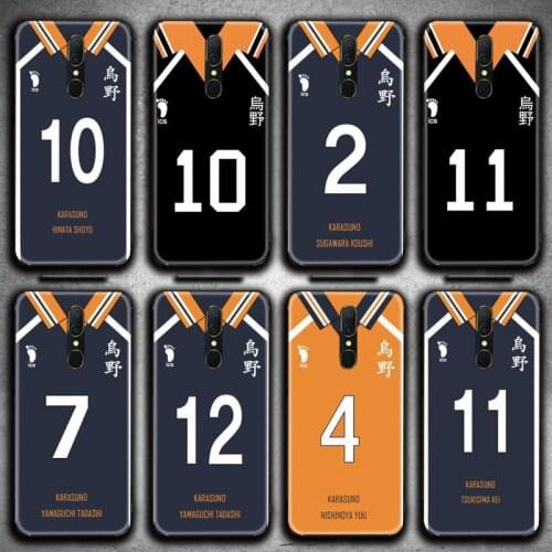 Haikyuu!! Karasuno Jersey Shoyo Hinata Phone Case For Oppo A5 A9 2020 Reno2 z Renoace 3pro A73S A71 F11