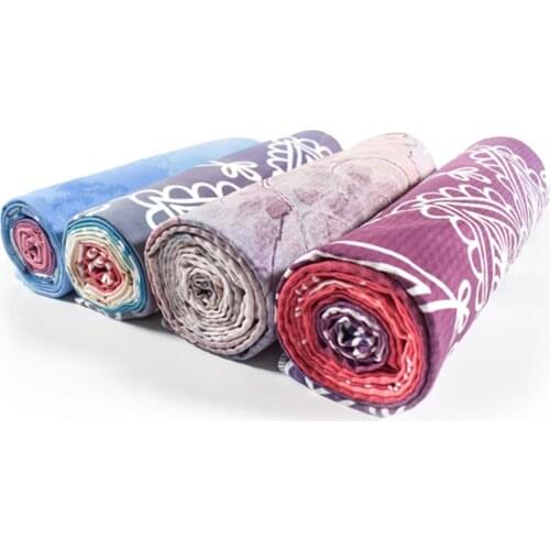 Yoga Mat Towel Cover Folding Non-slip Portable Padded Yoga Pilates Pad Blanket Towels Covers For Fitness Gym Sports Mats Blanket