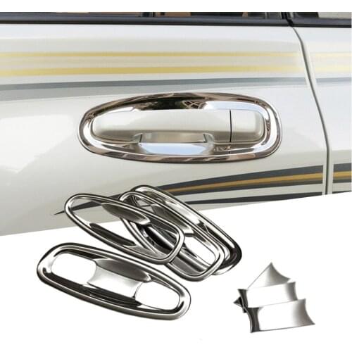 8 Pcs Car Door Handle Bowl Cover Trim For Toyota Land Cruiser Prado FJ150 2010 - 2019 ABS Chrome Car Accessories
