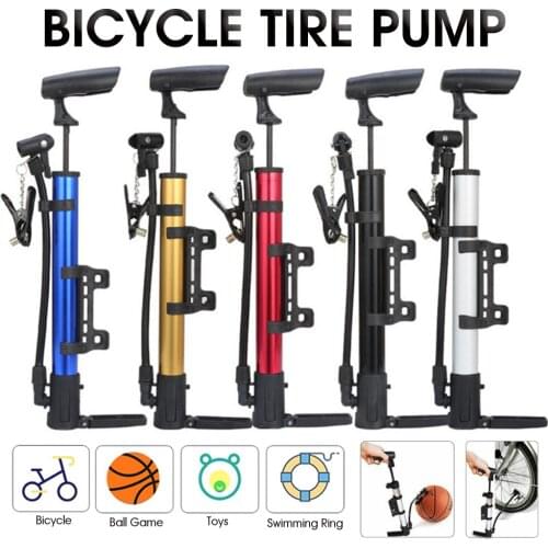 Portable Bicycle Pump Mini Hand Pump Cycling Air Pump Ball Tire Inflator Schrader Presta Valve Mountain Bike Pump Cycling Tools