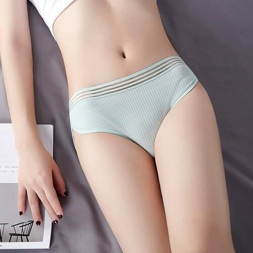 ZJX Sexy Women Panties Cotton Soft Underwear Comfort Female Seamless Solid Briefs Breathable Low-Rise Girls Intimates Lingerie