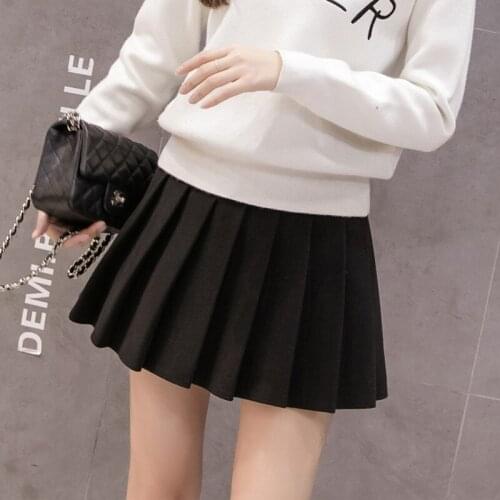 School Womens Pleated A-line Sailor Skirt College Uniform Skirts