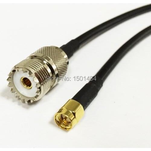 New SMA Male Plug Switch UHF Female Jack SO239 jumper cable RG58 Wholesale Fast Ship 50CM 20"Adapter