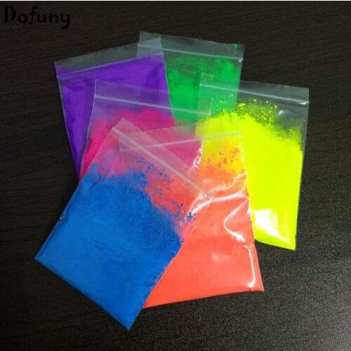 Mixed 5colors Neon Nail Coating Fluorescent powder Phosphor Pigment for Nail Polish&Painting&Printing,DIY cosmetics