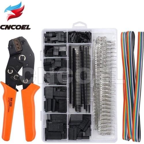 SN-28B+1550Pcs dupont crimping tool pliers terminal ferrule crimper wire hand tool set terminals clamp kit tool