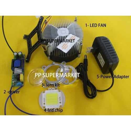 30W High Power warm/White /380-840nm LED Light +Heatsink Cooler+ LED Driver +lens DIY