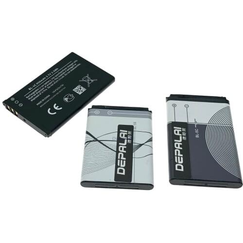 Phone Battery BL-4C BL-5C BL-5B For Nokia 6100 6300 2630 N70 N72 2112 2118 2255 3220 3230 5200 5300 BL 4C BL 5C BL5C Battery