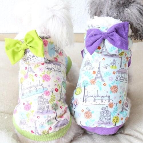 Dog Hoodie Coat Cute Print Small Winter Warm Pet Clothes for Chihuahua Sweatshirt Puppy Cat Pullover Dogs Pets Clothing