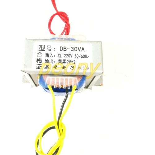 EI type 30W transformer 220V double 9V 30W 9V * 2 current 1.5A all copper wire