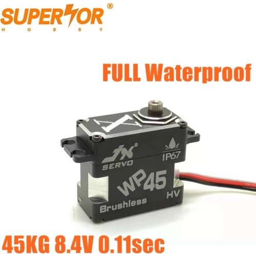 WP45 JX Servo 45KG 8.4V 0.11sec Steel Gear 180 degree Waterproof Brushless RC car truck helicopter SAVOX SB2290SG Hitec D845WP