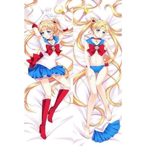Japanese Cool Anime Pillowcase Sailor Moon Tsukino Usagi Throw Otaku Dakimakura Gift Bedding Hugging Body Pillow Case 150x50 CM