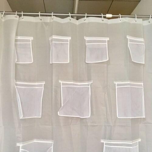 Shower Curtain w/ Metal Grommets Mildew Resistant for Camper Motorhome