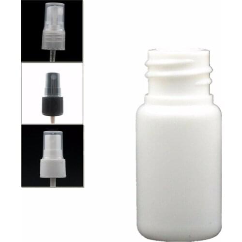 10ml pe bottle with white/transparent/black fine mist sprayer ,empty white plastic bottle X 10