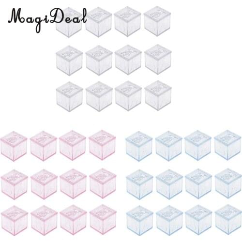 12x Square Shape Candy Chocolate Gift Box Wedding Baby Shower Party Favor Supplies