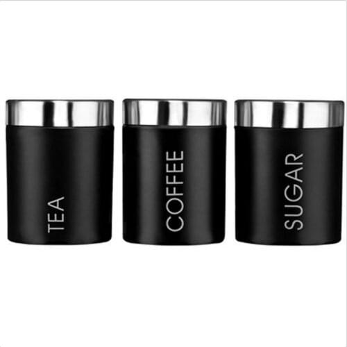 3pcs New Tea Coffee Sugar Kitchen Storage Canisters Jars Pots Containers Set Tea/Coffee Can Seal Pot containers