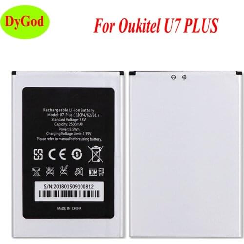 2500mAh For Oukitel U7 PLUS Battery Mobile Phone High Quality Replacement Backup Li-ion Battera For Oukitel U7 PLUS