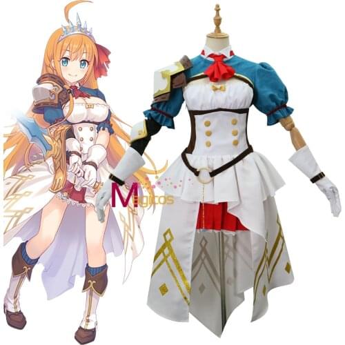 Anime Princess Connect! Re:Dive Pecorine Eustiana von Astraea Cosplay Costume Halloween Christmas Party Dress